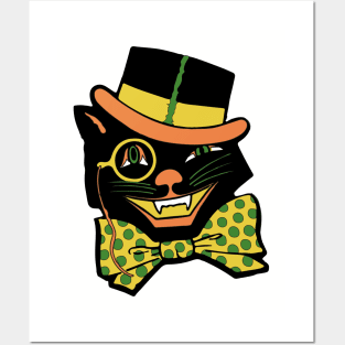 Top Hat Cat Shirt Posters and Art